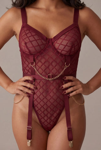 Damen-Body – WILD Bordeaux