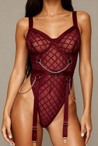 Damen-Body – WILD Bordeaux