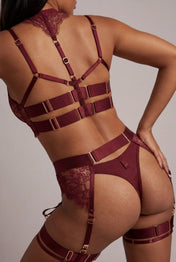 Vierteilige Dessous-Set - KEELY Bordeaux 