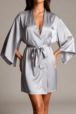 Kimono für Damen - Mitternacht Grau Lila 